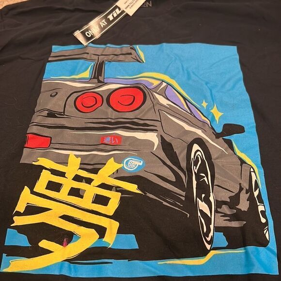 Eldon Sleeper Tee. Large graphic Nissan GTR on front size M . NWT black - Picture 2 of 4